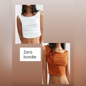 Zara bundle-ruched cropped tops